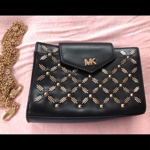 Michael Kors Black/ Gold Clutch or Shoulder Bag